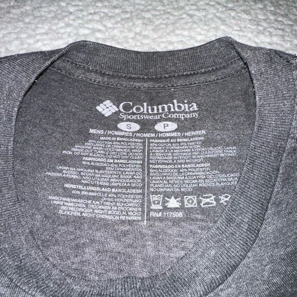 Columbia Men’s Charcoal Gray Graphic Short Sleeve Tee Small EUC - Picture 6 of 10